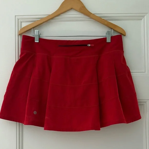 Lululemon Pace Rival Skirt - red - size 10 - regular length - Picture 2 of 2